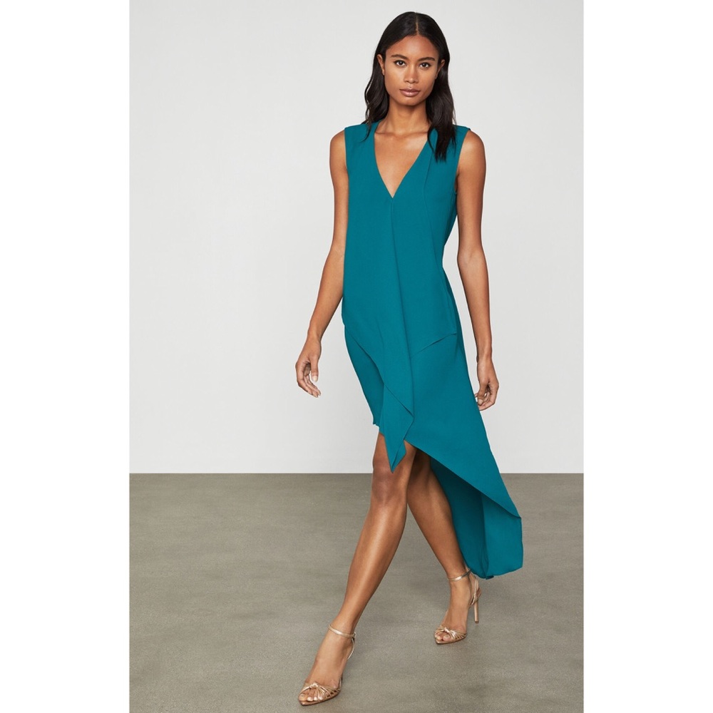 BCBGMaxAzria turquoise asymmetrical dress - Picture 2 of 4